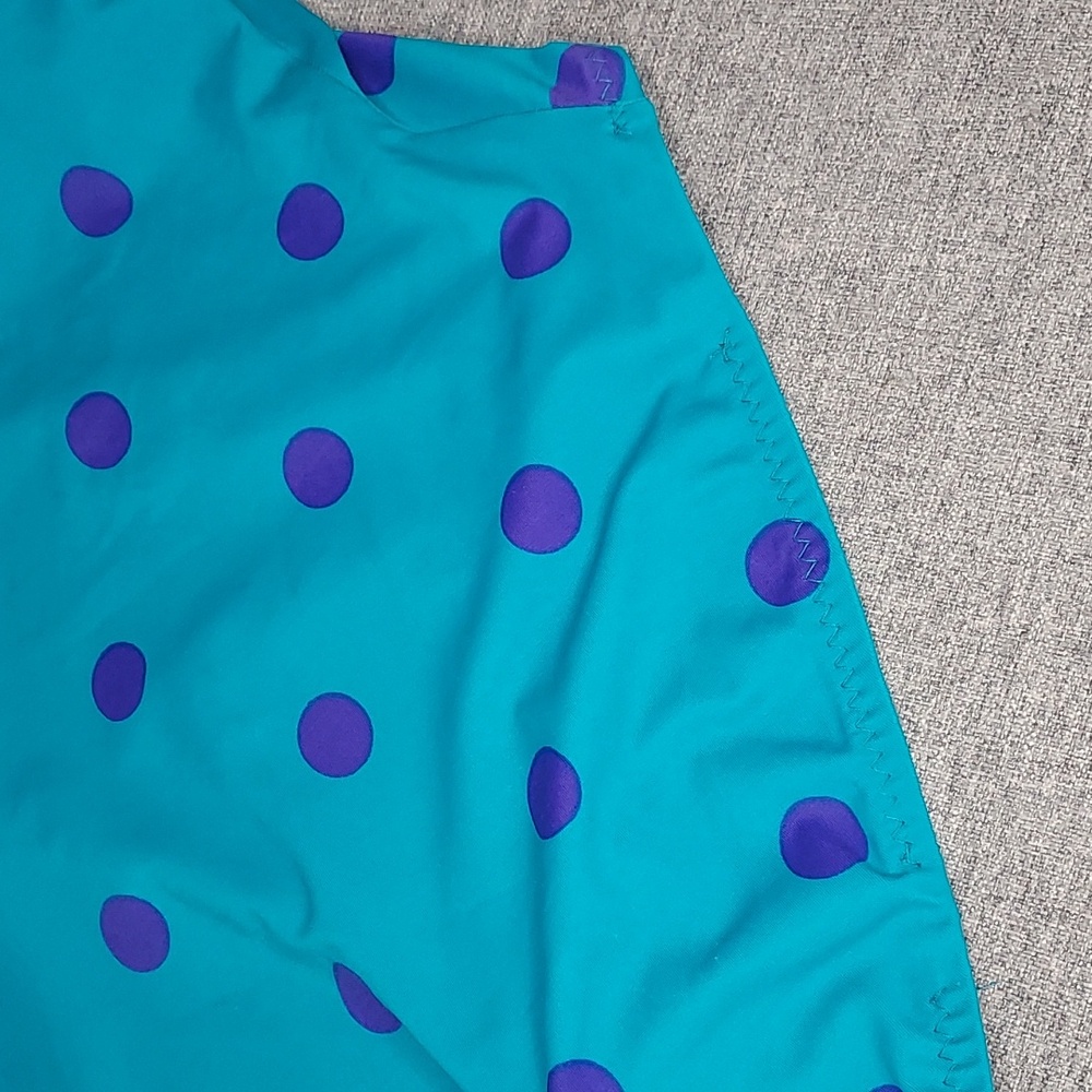 Vintage Body Glove by Robin Piccone Teal Purple Polka Dot Swimsuit Size 7/8 - Picture 10 of 10
